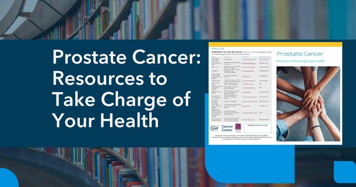 Cover image of Prostate Cancer Resources: Resources to Take Charge of Your Health