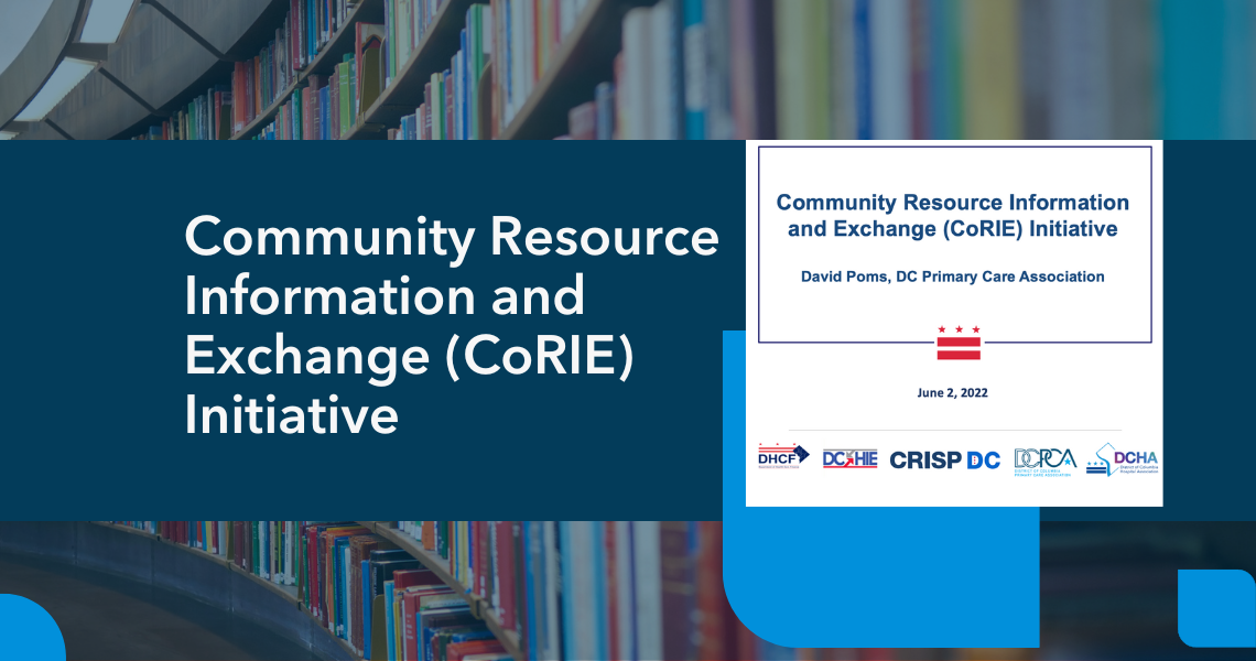 Community Resource Information and Exchange (CoRIE) Initiative Webinar