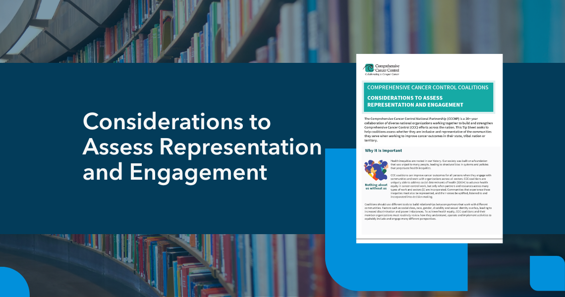 Considerations to Assess Representation and Engagement